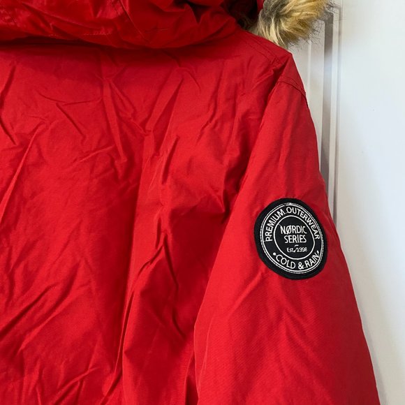 Bershka Red Bomber Jacket - Picture 4 of 4